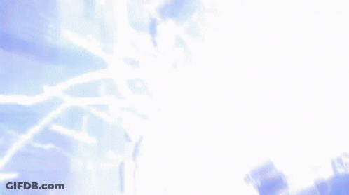 Woman In White Dress Surrounded By Lightning GIF