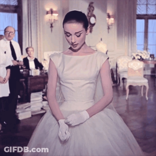 Woman In White Dress White Gloves GIF