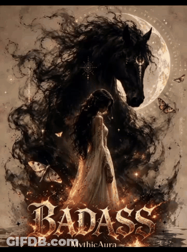 Woman In White Dress With Black Horse Badass GIF