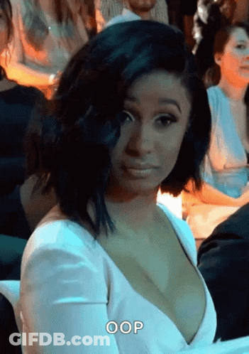 Woman In White Dress With Oops GIF