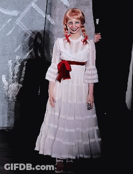 Woman In White Dress With Red Bow GIF