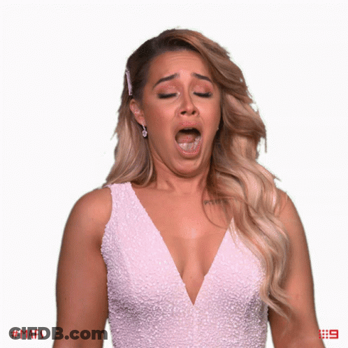 Woman In White Dress Yawning #Mafs GIF