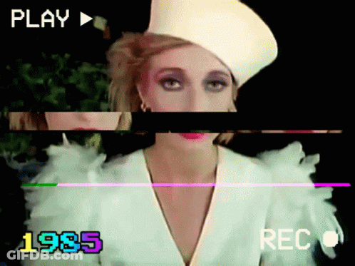 Woman In White Hat 1985 Video GIF