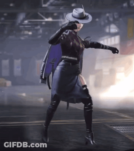 Woman In White Hat And Black Boots GIF