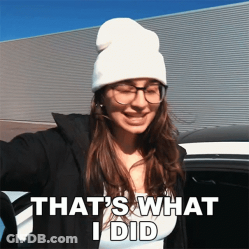 Woman In White Hat And Glasses Says That GIF
