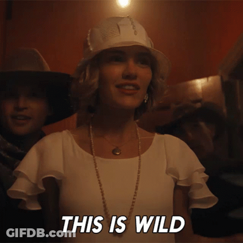 Woman In White Hat Saying This Is Wild GIF