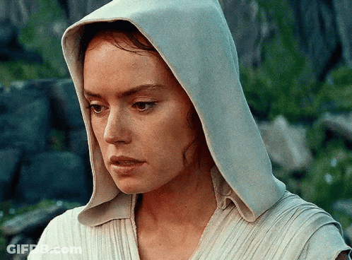 Woman In White Hood Close Up GIF