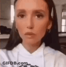 Woman In White Hoodie GIF