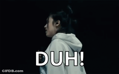Woman In White Hoodie Saying Duh GIF