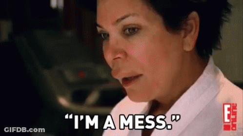 Woman In White Robe Saying I'm A Mess GIF
