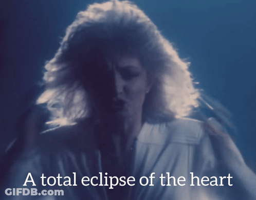 Woman In White Shirt A Total Eclipse Of The Heart GIF