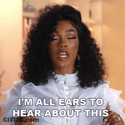 Woman In White Shirt I'm All Ears GIF
