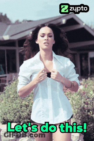 Woman In White Shirt Lets Do This GIF