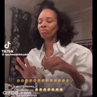 Woman In White Shirt Making Funny Face GIF