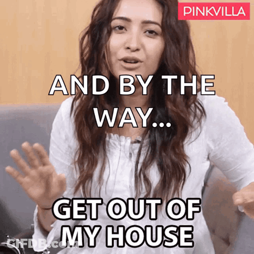 Woman In White Shirt Saying Get Out GIF