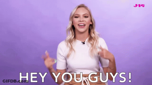Woman In White Shirt Saying Hey You Guys GIF