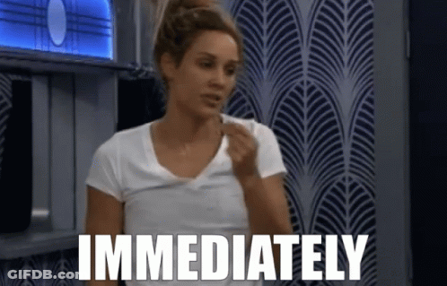 Woman In White Shirt Saying Immediately GIF