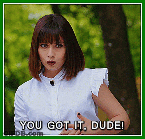 Woman In White Shirt Saying You Got It Dude GIF