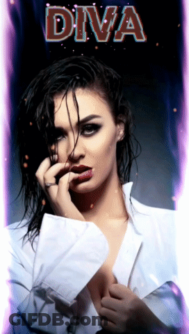 Woman In White Shirt With Diva GIF