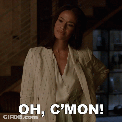 Woman In White Suit Saying Oh C'mon GIF