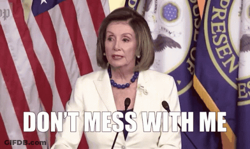 Woman In White Suit Says Don't Mess With Me GIF