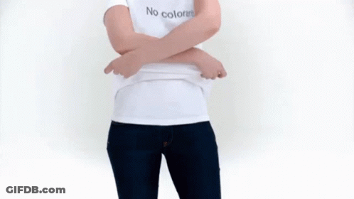 Woman In White T-Shirt Saying No Coloring GIF