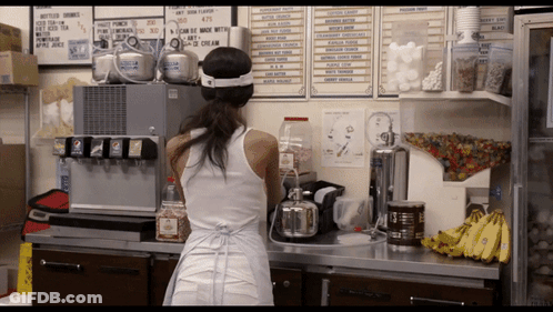 Woman In White Tank Top At Pepsi Machine GIF