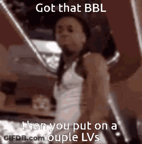 Woman In White Tank Top Got That BBL GIF