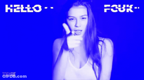 Woman In White Tank Top Hello Fcuk GIF