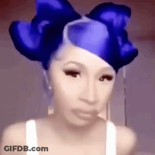Woman In White Tank Top With Blue Bow GIF
