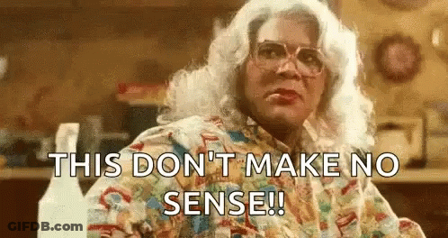Woman In Wig And Glasses Saying This Don't Make No Sense GIF
