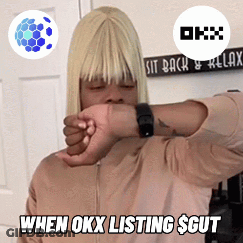 Woman In Wig And Watch Says When OKX Listing Gut GIF
