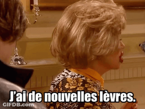Woman In Wig J'ai De Nouvelles Lèvres GIF
