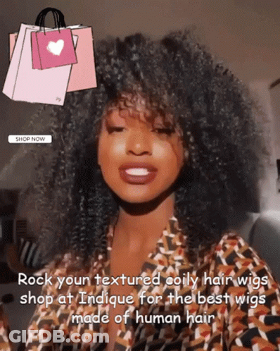 Woman In Wig Rock Your Textured Oily Hair Wigs GIF