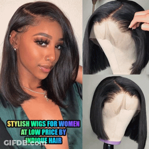Woman In Wig Stylish Wigs For Women At Low Price By Indicque Hair GIF