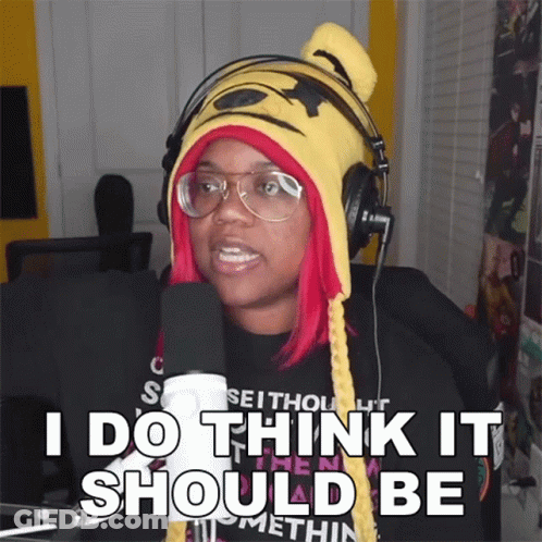 Woman In Winnie Pooh Hat Saying I Do Think It Should Be GIF