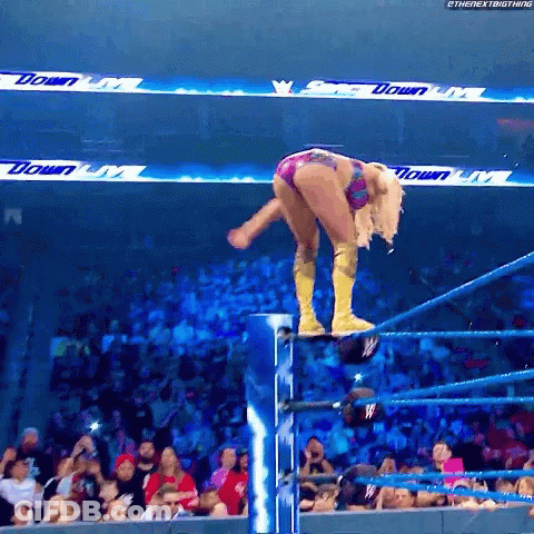 Woman In Wrestling Ring Saying Down Live GIF