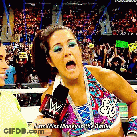 Woman In Wrestling Ring Says I Am Miss Money In The Bank GIF