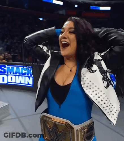 Woman In Wrestling Ring Smack Down GIF