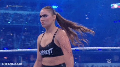 Woman In Wrestling Ring Wearing Baddest Tank Top GIF