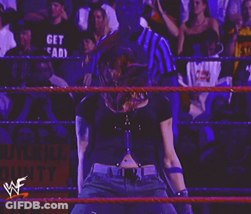 Woman In Wrestling Ring With Lkill Sign GIF