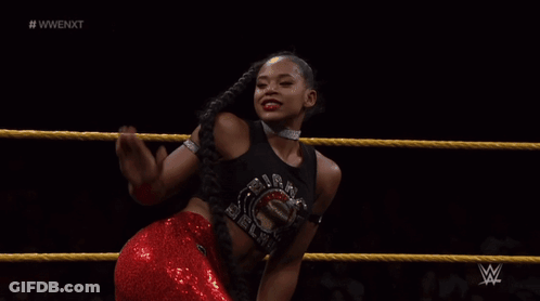 Woman In Wrestling Ring With #WWE NXT GIF