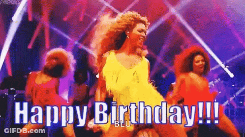 Woman In Yellow Dress Dancing On Stage GIF