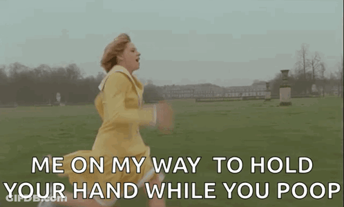 Woman In Yellow Dress Running GIF