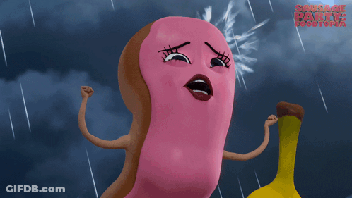 Woman In Yellow Dress Sitting On Couch GIF