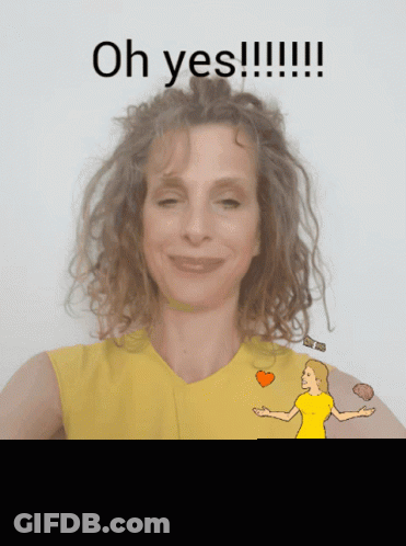 Woman In Yellow Dress Smiling Oh Yes GIF