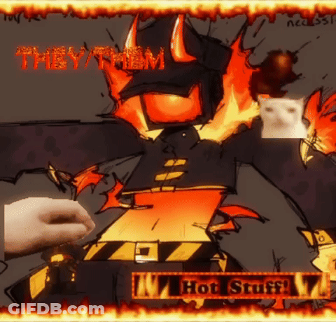 Woman In Yellow Dress With Flames And Matador Billard GIF