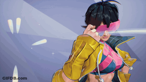 Woman In Yellow Jacket And Pink Sunglasses GIF