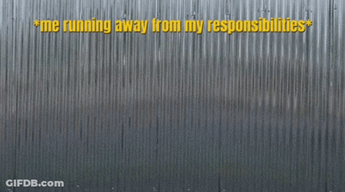 Woman In Yellow Jacket Running Away GIF