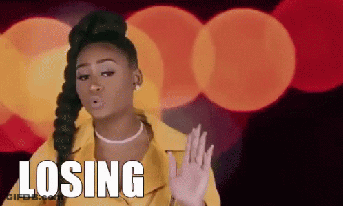 Woman In Yellow Jacket Saying Losing GIF